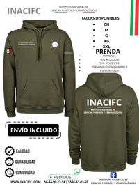 SUDADERA VERDE MILITAR INACIFC